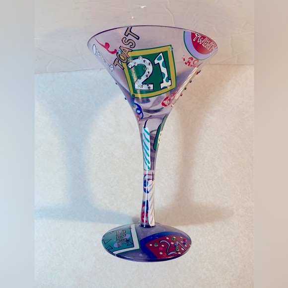 Lolita “21 Birthday” Martini Glass - Picture 1 of 4